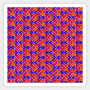 Pretty pink and purple flower pattern Sticker